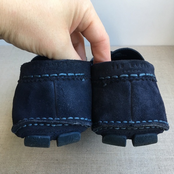 Ted Baker Men US 13 EU 46 Blue Leather Loafers - Picture 10 of 13